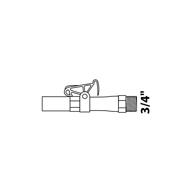 KIRCHHOFF Key for water socket, plastic, 3/4 inch male thread,