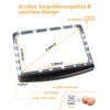Tobegiga 5X Wiederaufladbare Leselupe mit licht, Handlupe Dimmbarer LED, Leichte