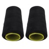 Strong Serger Thread 402, 2 Black Sewing Threads for Overlock,