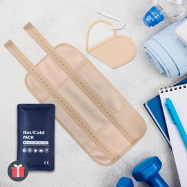 MALEXY Organic Cotton Castor Oil Wrap, Waterproof & Oil-Proof, Machine Washable, 9 inches x 17 inches, Beige