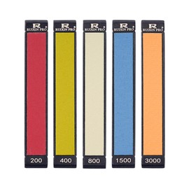 RUIXIN PRO 5PCS Diamond Sharpening Stones, #200#400#800#1500#3000 Grit for Knife Sharpening Fixed-Angle Kit, Professional Whetstone Kit for Kitchen Outdoor
