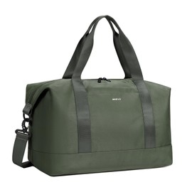 ECOHUB 30L Travel Bag Hand Luggage Large for Easyjet Hand Luggage 45 x 36 x 20 cm, Foldable Hand Luggage Bag for Airplane, Sports Bag with Removable Wet Bag, Weekender Women Men, Green