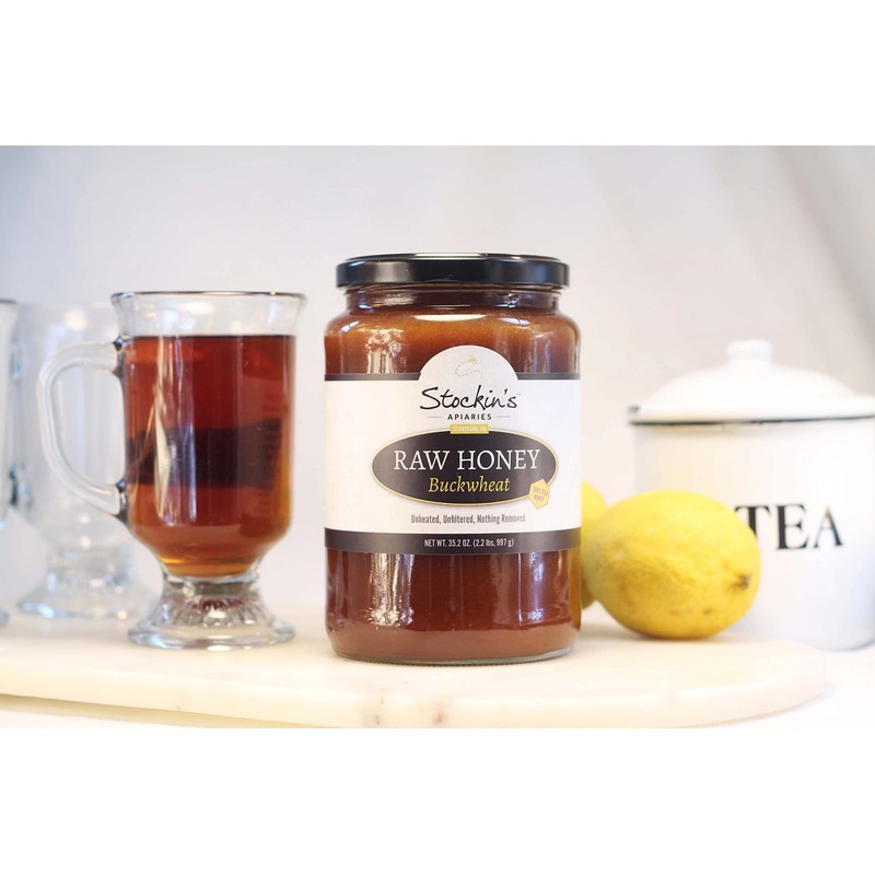Stockin's Apiaries Raw Buckwheat Honey, Unheated, Unfiltered, & Nutritious, 17
