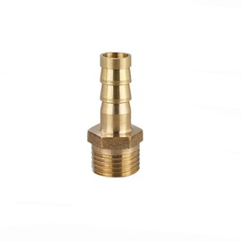 TopHomer BSP Hose Connector Brass Pipe Fitting 10mm Barb x G3/8 Male, Hose Barb Tail Male BSP Thread Connector Joint Copper Coupler Adapter