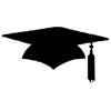 Graduation Cap - Sticker Graphic - Auto, Wall, Laptop, Cell, Truck Sticker for Windows, Cars, Trucks
