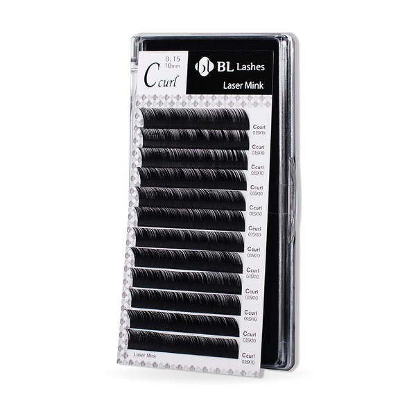 BL Lashes Eyelash Extensions, Laser Mink Classic Synthetic Lashes, 0.15