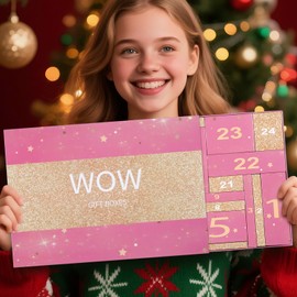 Makeup Advent Calendar 2025, 24 Days Christmas Holiday Xmas Countdown Calendar Beauty Make up Surprises Gift Set For Teens Gilrs Women