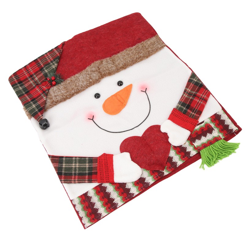 Xmas Dinner Chair Back Covers Easy To Install Soft Anti