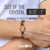 VALOR 835 Natural Crystal Bracelet for Men - NEW Genuine