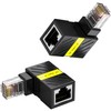tunghey 2Pack Cat6 Ethernet Extenders 360° Rotation, Cat5 Cat6 Extension