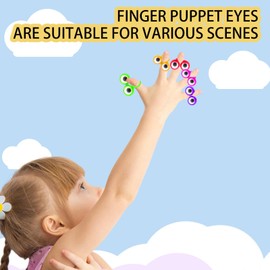 Felly Eye Finger Puppets Toys Set for Toddlers, Funny Googly Eye Rings Educational Kids Toys, Role-Playing, Classroom Creativity Rewards, Party Favorsfor 2, 3, 4, 5, 6 Boys Girls(100pcs Random Color)