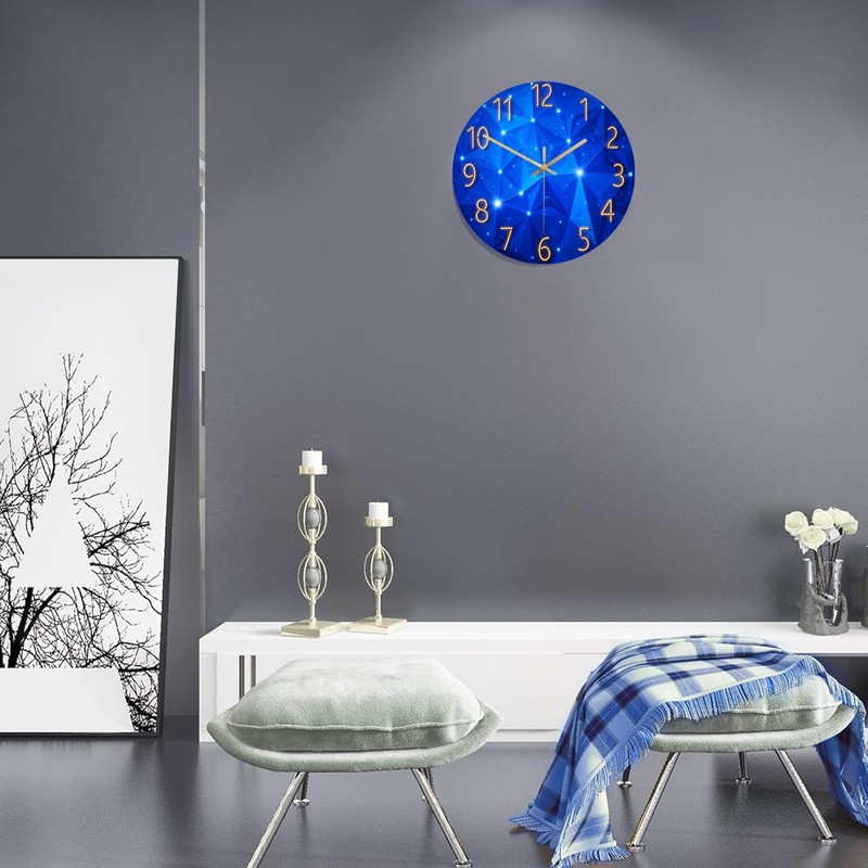 Galaxy Starry Night Wall Clock for Living Room Decor Kitchen