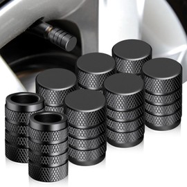 Dust Caps for Car Tyres Black 8pcs Tyre Valve Caps Aluminum Universal Wheel Cap With O Seal Ring Stem Dust Covers For Car Trucks Bikes Bicycles Motorbikes