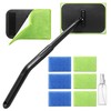 Windshield Cleaning Tool, 6 Reusable Pads and 1 Spray Bottle,