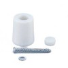 Hikari Rose Rubber Cushion Door Stop, White, 11.8 x 9.8