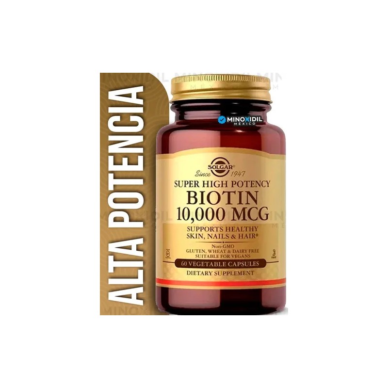Biotina 10,000 Mcg Premium 60 Caps Cabello Uas Increbles Sabor