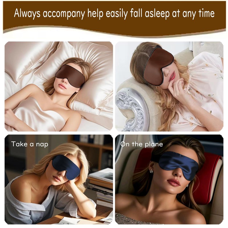 Eye Mask Blindfold with Elastic Strap/Headband, Soft Eye Cover Eyeshade