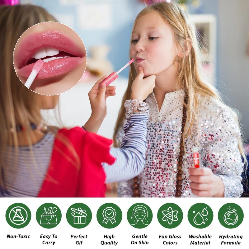 HCKLM 9 Pcs Mini Lip Gloss Bulk,Long Lasting Moisturizing with