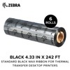Zebra Standard Black Wax Ribbon for Thermal Transfer Desktop Printers