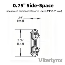 VITERLYNX 3/4" Thick 300Lbs Soft Close Heavy Duty Drawer Slides 1 Pair 16 18 20 22 30 32 36 40 Inch Full Extension Ball Bearing Self Slow Closing Rails Cabinet Tool Box RV Runners Tracks Glides-36