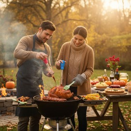 Boao 7 Pcs Nylon Heat-resistant Turkey Baster Cooking Set Includes Meat Baster, 1 Silicone Basting Brush and 2 Cleaning Brush for BBQ Grill Baking Kitchen Cooking Thanksgiving, Multicolor