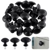 Wokape 30 Pack Matte Stainless Steel Black Round Kitchen Cabinet