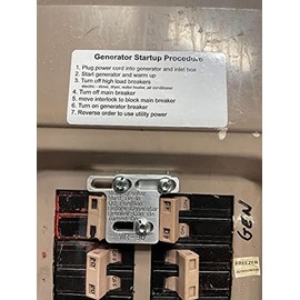 Generator Interlock for Cutler Hammer and Eaton 100 Amp Panels