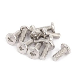 MACHSWON M4x10mm TV Computer LCD Monitor Stand Mounting Phillips Head Screw 304 Stainless Steel Cross Groove Pan Head Machine Screw 10pcs