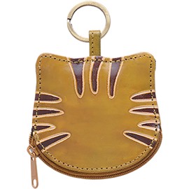 AND PACKABLE 61406 Key Ring, Key Holder, Coin Purse, Coin Purse, Wallet, Approx. 3.4 inches (8.6 cm), Cat Goods, Miscellaneous Goods, Tea Tiger