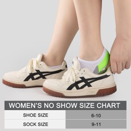 eallco No Show Socks Womens Athletic Cushioned Low Cut Non Slip Running Ankle Socks for Women 6 Pairs