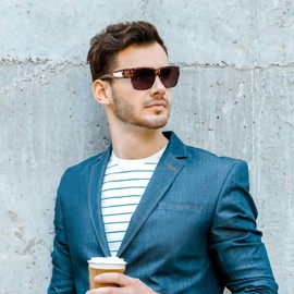 Face Shadow Polarized Sunglasses Fit Over Glasses for Men Lightweight Square Sun Glasses UV400 Protection Shades