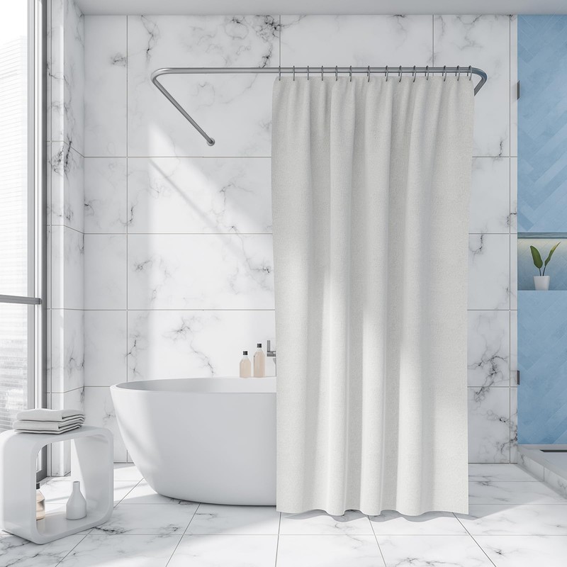 uxcell Stretchable Shower Curtain Rod Rack, Stainless Steel U Shaped