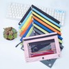 3 Ring Pencil Pouch, Binder Pencil Pouch with Zipper and