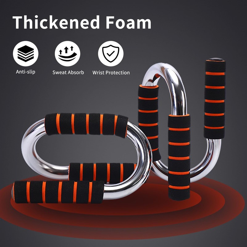 FOCUHUNTER Iron Core Athletics Push Up Bars, Strong Steel Push