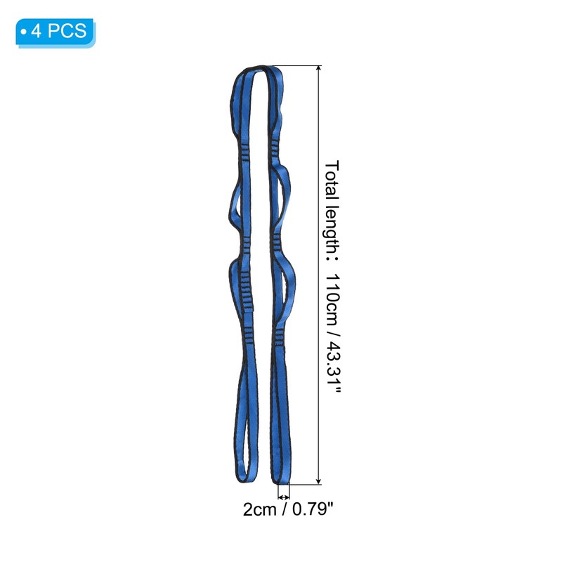 PATIKIL 43 Inch Daisy Chain Straps, 4 Pack Strong Climbing
