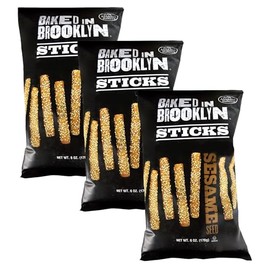 Baked in Brooklyn Sticks Certified Kosher - Sesame - Pack of 3-6 ounce