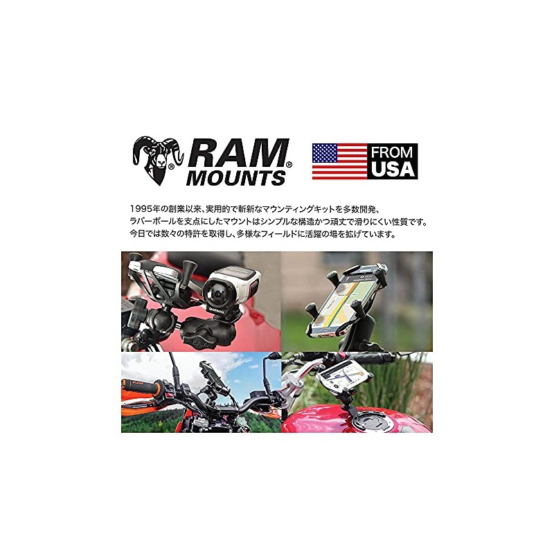 RAM MOUNTS RAP-B-166-GOP1 Mount Set, GoPro Mount Set, Twist-Lock Suction