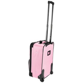 Rockland Fashion Softside Upright Luggage Set, Expandable, Pink, 2-Piece (14/19)