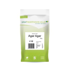 yourhealthstore Agar Agar 200g, Premium Quality Powder, Vegan Gelatine, Gluten Free, Non GMO.