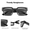 JM Trendy Square Sunglasses for Women Men Retro Chunky Rectangle