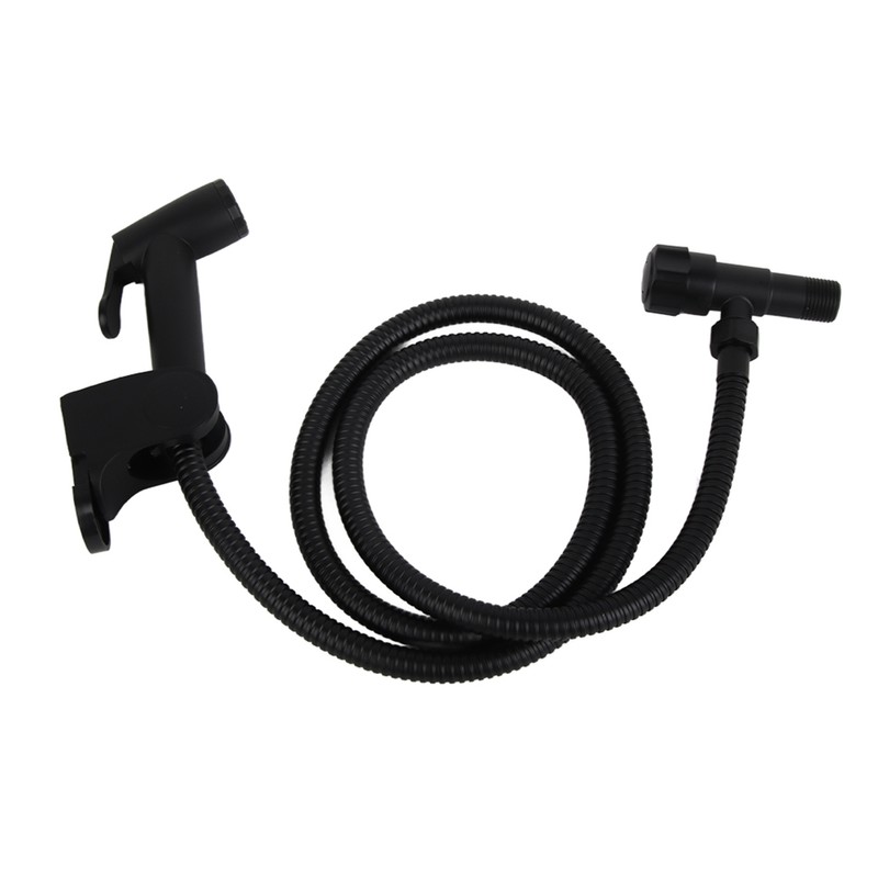 G1/2 Black Stainless Steel Handheld Toilet Bidet Sprayer Set Attachment