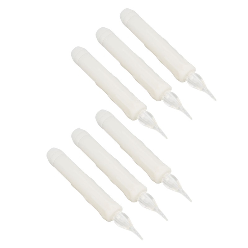6 Pcs LED Taper Candles Smokeless Reusable Warm Light Long