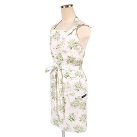Style Decor Apron Women's Stylish Nordic Cute Cooking Gardening Apron Jasmine White Floral Pattern W3204400
