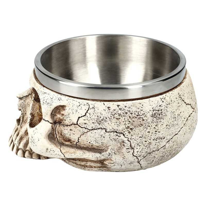 Pacific Giftware Skull Bowl with Stainless Steel Insert 350 ml