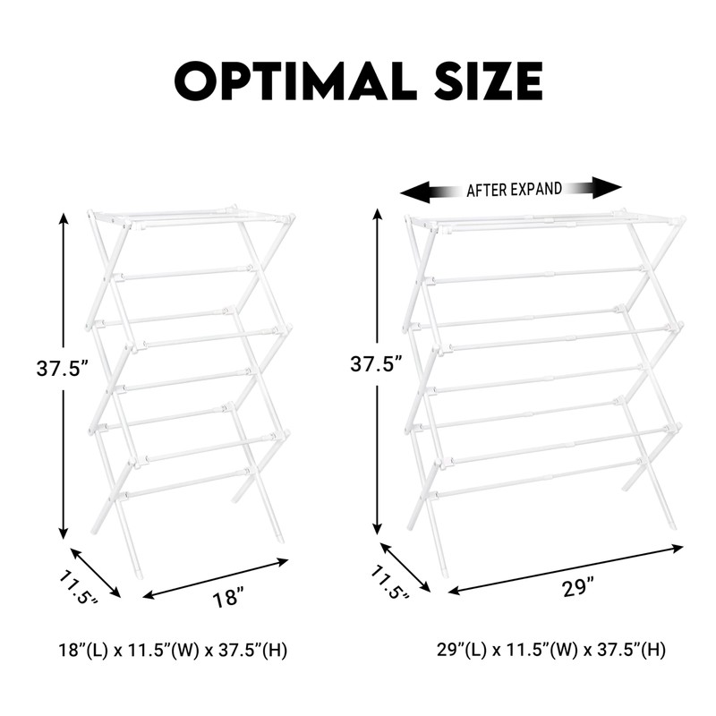 ZOES HOMEWARE 2026 Enhanced Clothes Drying Rack | Foldable Drying