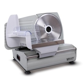 Valley Sportsman Electric Meat Slicer, Deli Meat Slicer Machine for Home Use with 7.5" Stainless Steel Blade, Adjustable Thickness, Easy to Clean, Cuts Meat, Bread, Cheese, Silver