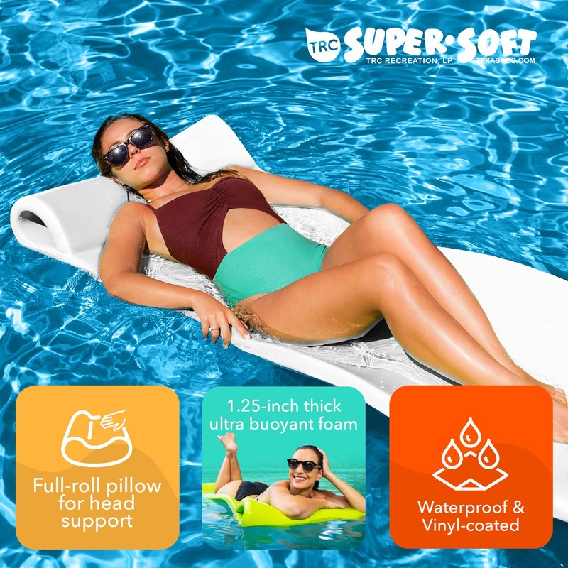 TRC Recreation Splash 1.25" Thick Foam Pool Float Lounger w/