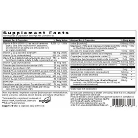 Being Well Essentials Smart Multivitamin Bio-Available - Mineral - Trace Element - Iron-Free - 60 Capsules