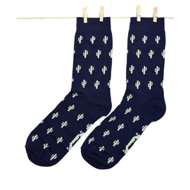 Roits Cactus Blue Socks Men Women Colourful Funny Socks Cool Socks Gifts Accessories, blue