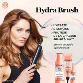 Dessange - Moisturising & Disciplining Care - Preparation for Brushing - Formula Enriched with Hyaluronic Acid - For All Hair Types - Hydra Brush - 200ml